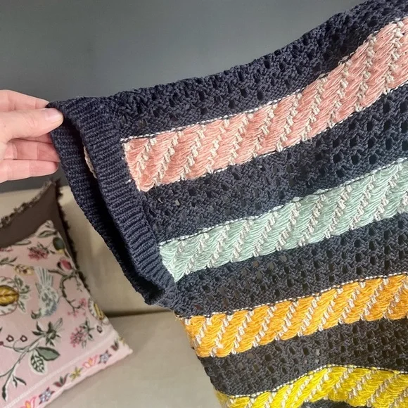 ANTHROPOLOGIE - MULTICOLORED PONCHO - ONE SIZE - Picture 6 of 8